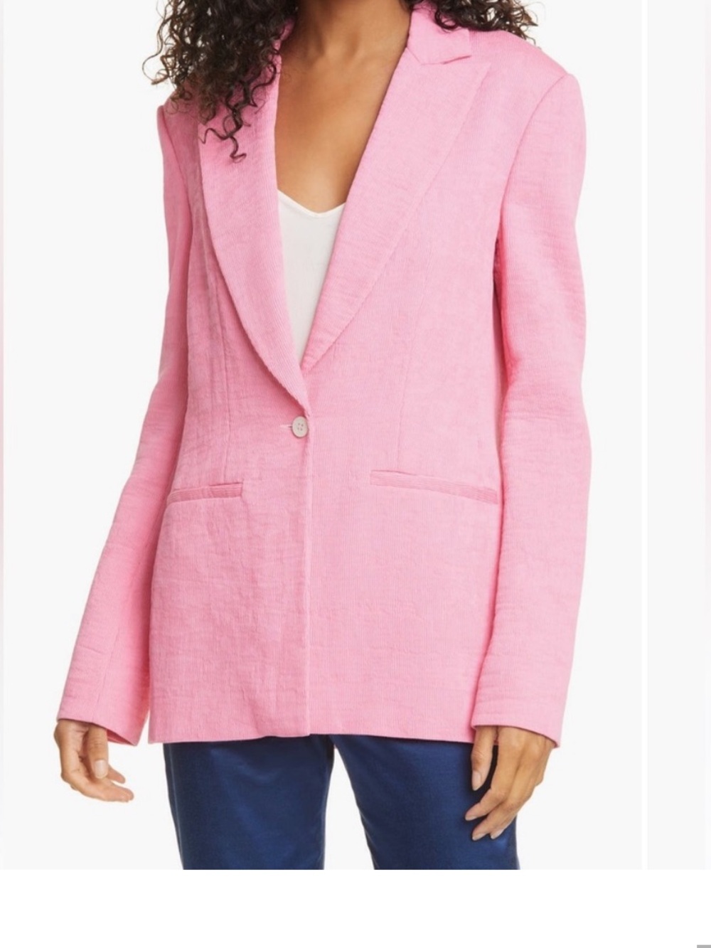 STAUD Madden Blazer in Wild Orchid Pink - Size Small